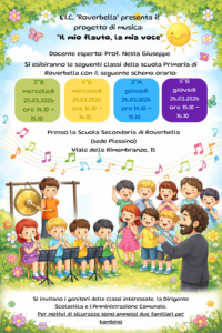 Locandina concerti scuola primaria di Roverbella